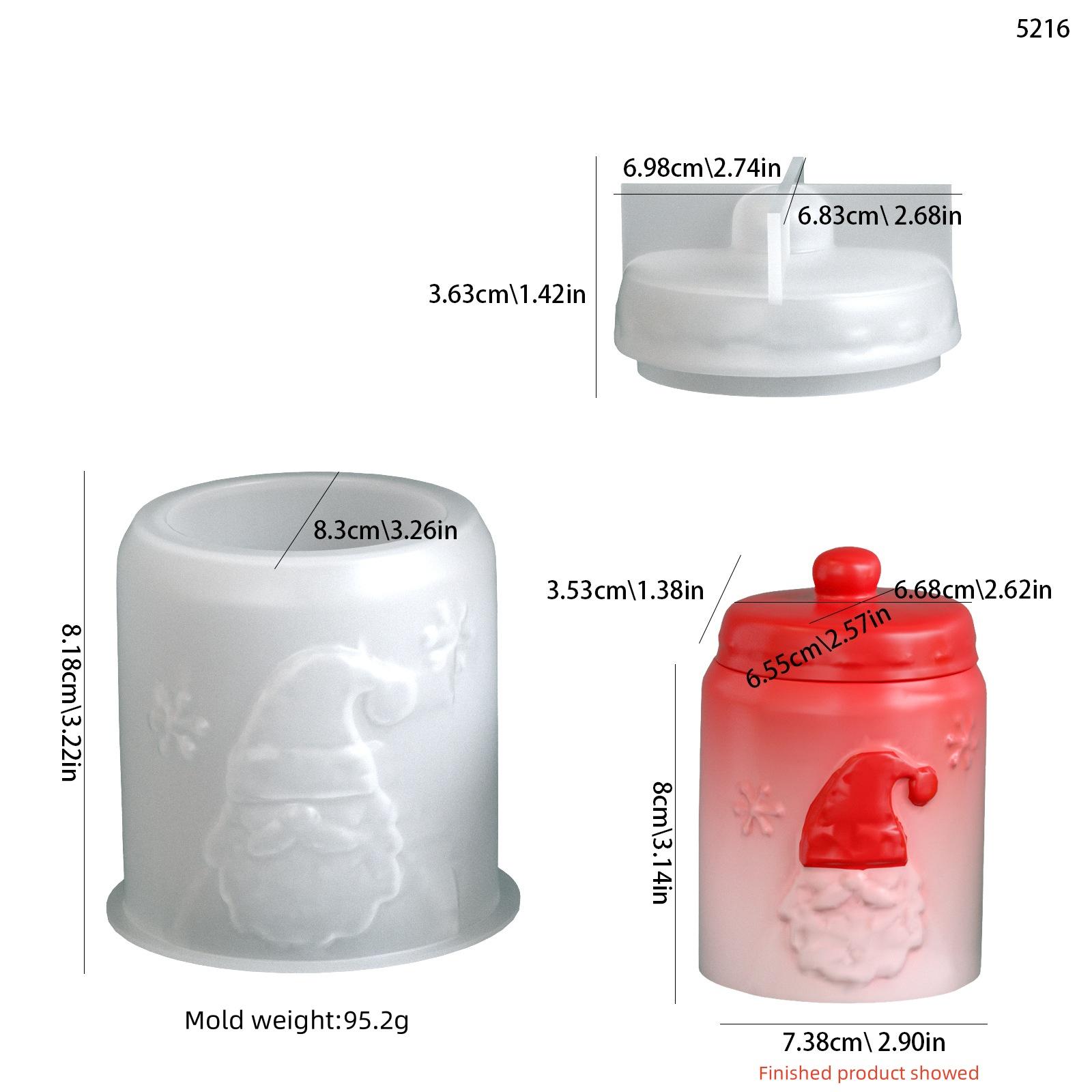 

Сделай сам Ароматерапия Гипсовый Цемент Рождественская Елка Силиконовая Форма Узор Санта Клауса Банка для Хранения Банка Форма для Свечи Чашка для Смолы