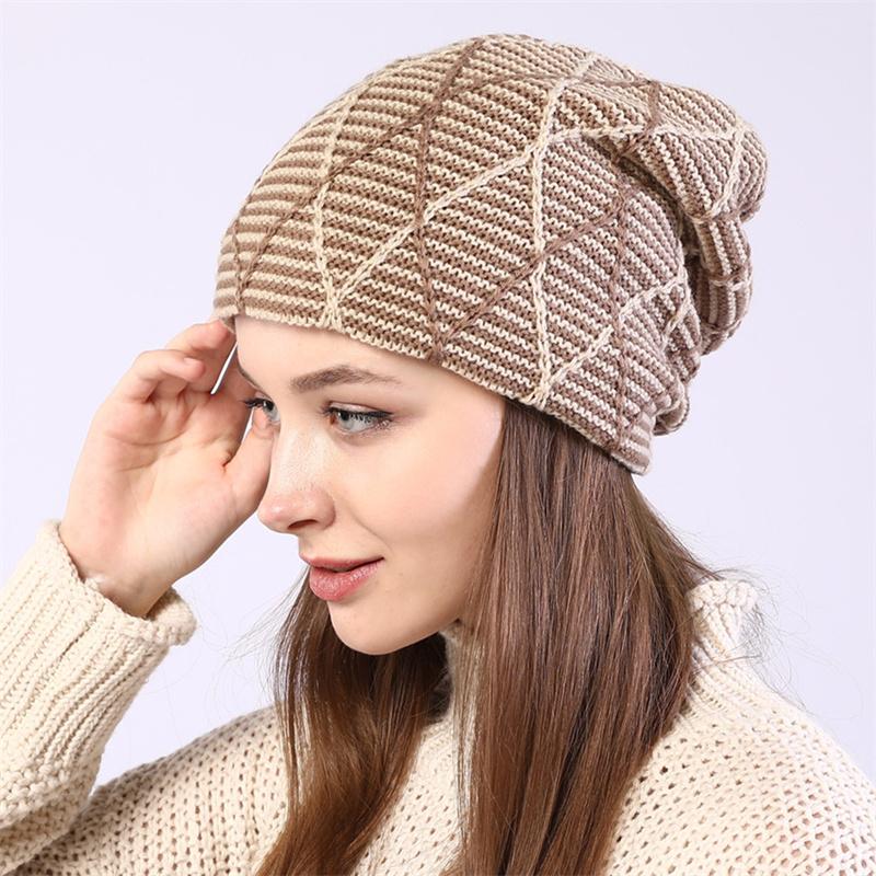 Wintermützen Damen Baumwolle Solid Warm HIP HOP Strickmütze Männer Frauen Caps Skullies Beanies