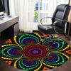 1pc Psychedelic Pattern Chair Carpet for Office Non-Slip, Machine Washable Rug for Office - Holiday DecorMachine Made Yy251029021
