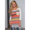 Womens Casual Cotton T Shirt Loose Fit Fashion Shirt Long Sleeve Top For Daily Wear