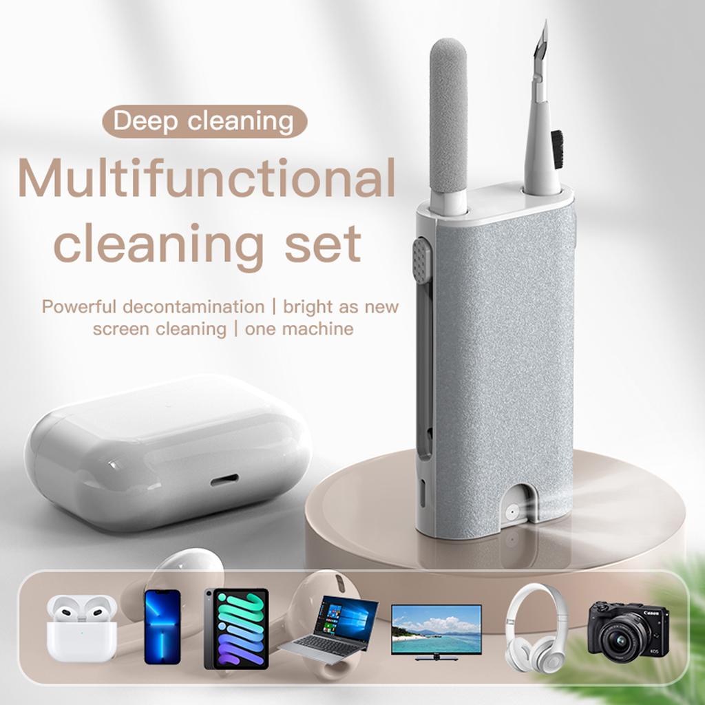 8 in 1 Cleaning Kit Computer Keyboard Cleaner Brush Earphones Cleaning Pen For Headset IPad Phone Cleaning Tools Keycap Puller