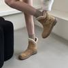 Thick-bottomed Velvet Thickened Snow Boots Women's Winter New Retro Mori Women's Suede Belt Buckle Warm Short Boots