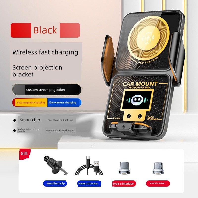 New Arrival 2025 Infrared Sensor with Wireless Charger Mobile Navigation Car Supplies on-Board Bracket