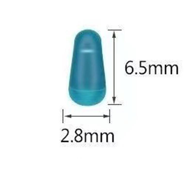 

100Pcs/lot High Quality Rubber Space Beans Sea Carp Fly Fishing Blue Rubber Oval Stopper Fishing Float Fishing Bobber