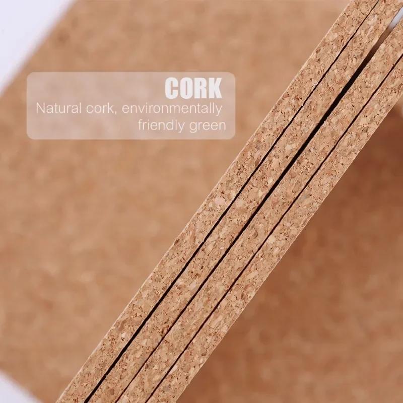 Non-Slip Cork Coaster Natural Round Wooden Cup Mat Heat Insulation Pads Tea Coffee Mug Drinks Holder Table Decoration Cup Pads