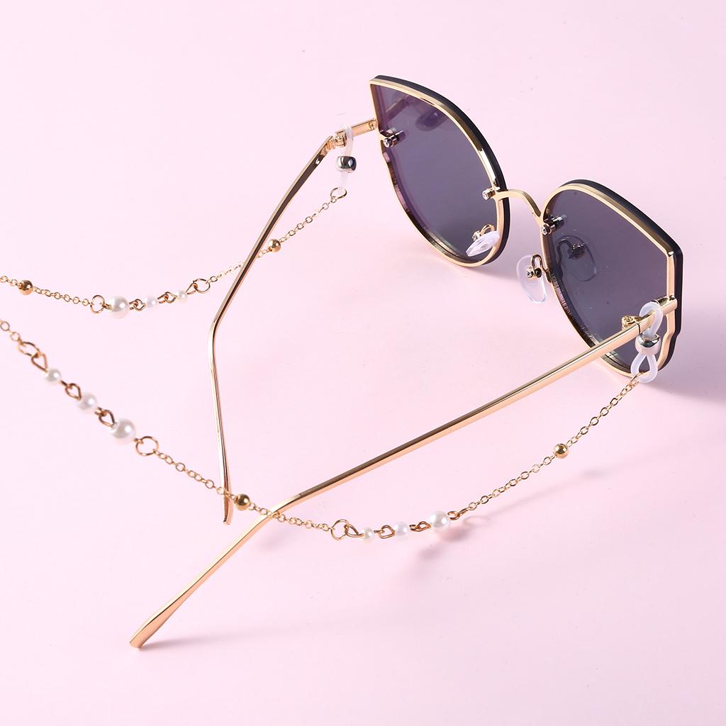 Women Fashion Pearl Beads Nonslip Eyeglass Chain