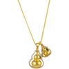 Wei Xue Vergoldete drehbare Kürbis-Anhänger Halskette mit Diamanten - Elegantes Geschenk für Freundin