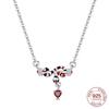 925 Silver Necklace Heart Silver Chain Moon 925 Original Necklace Clover Silver 925 Jewelry Women Gift