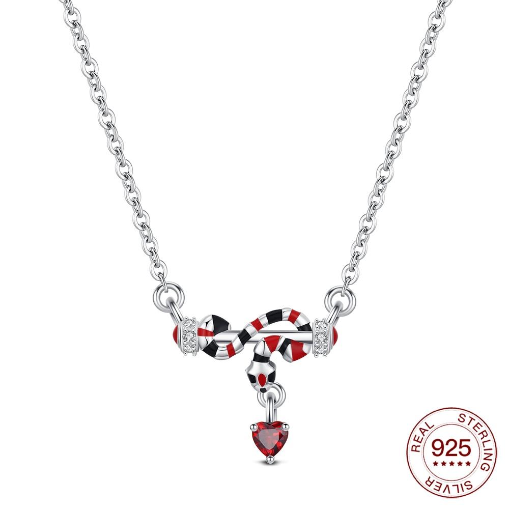 925 Silver Necklace Heart Silver Chain Moon 925 Original Necklace Clover Silver 925 Jewelry Women Gift