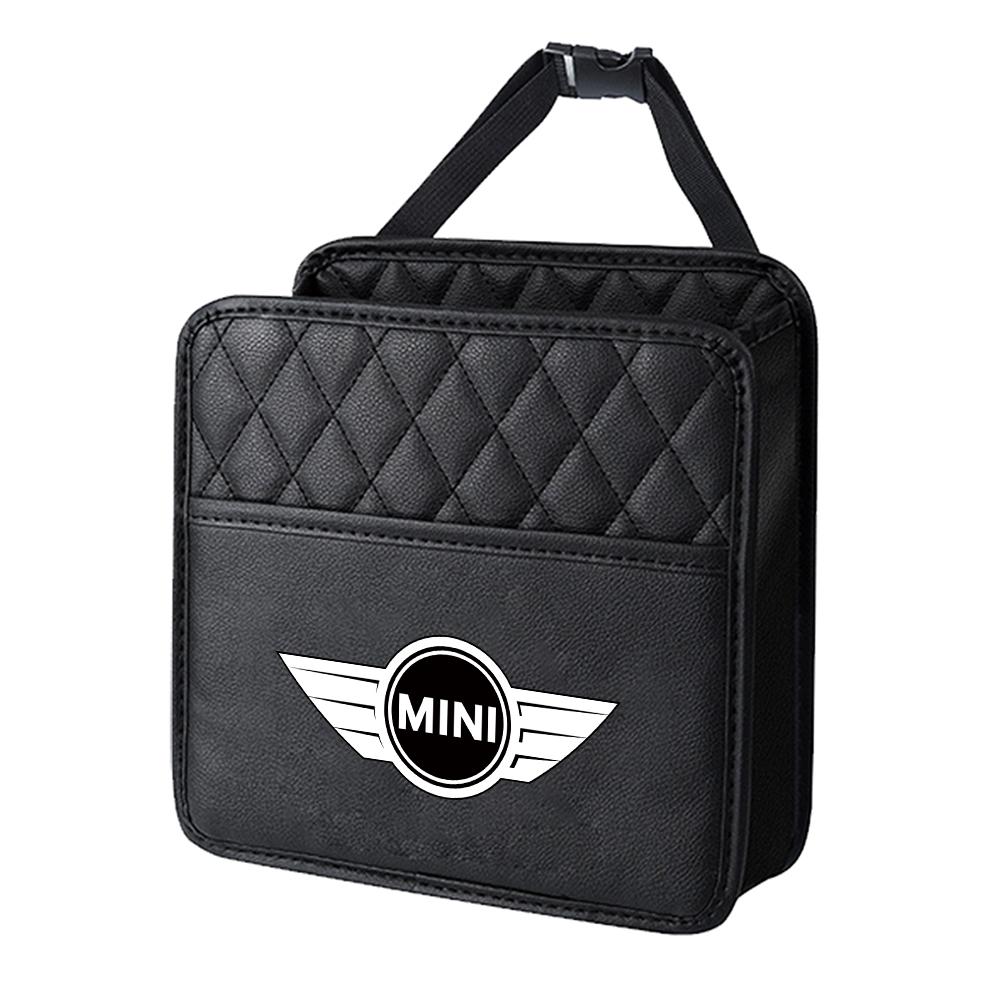

Foldable Car Logo Seat Back Hanging Storage Bag Organizer Case Accessories For MINI Cooper JCW WORKS R55 R56 F55 F56 R57 R58 R59