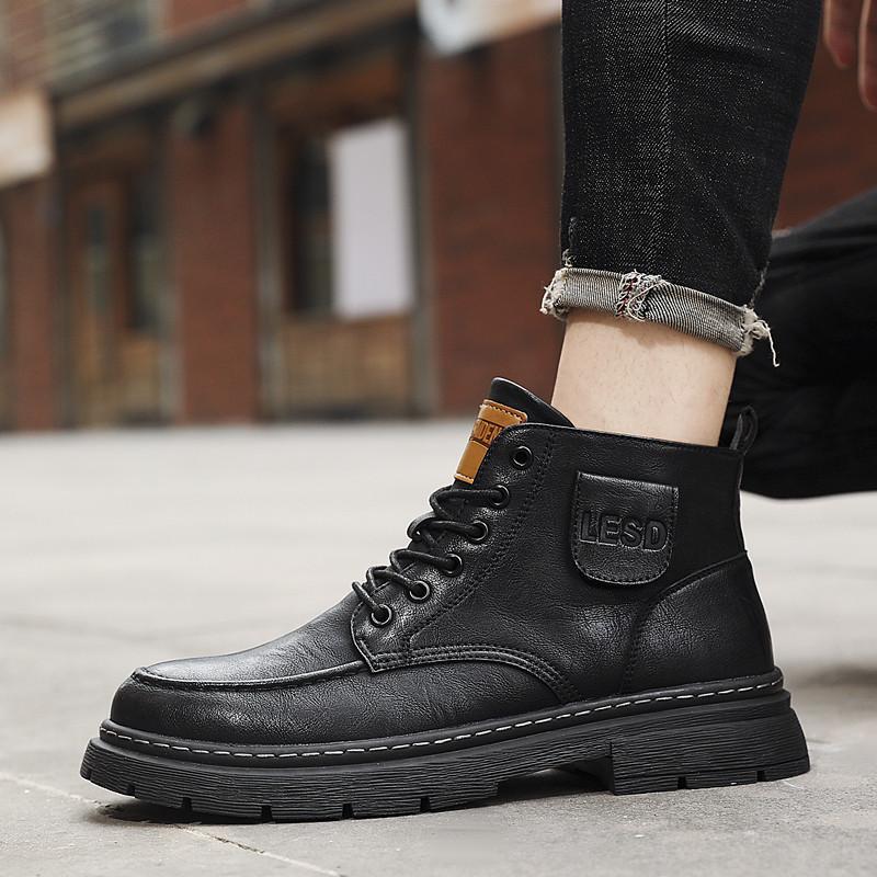 Fashion Autumn and Winter Men's Short Boots Classic Retro Design Style Outdoor Leisure Business Party Daily Office Motorcycle Shoes