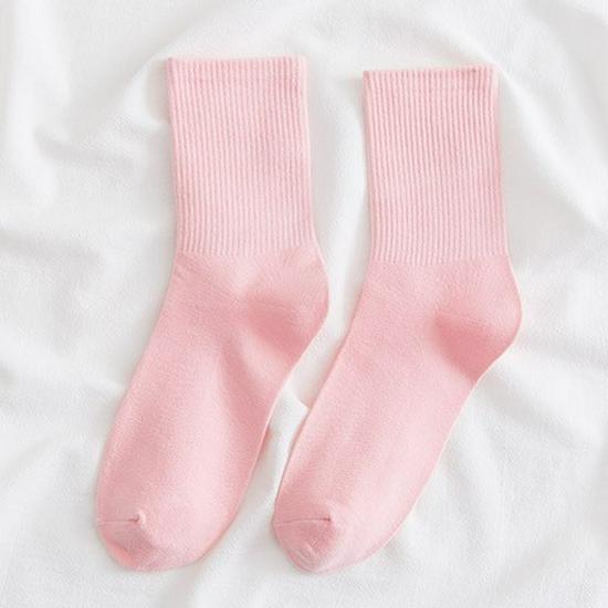 

Women s Colorful Mid-Calf Cotton Socks - Korean-Style, Sweat-Absorbent, Odor-Resistant, Thin Slouch Socks for Spring and Autumn One Size