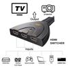 HDMI-compatible Three-Cut-One Pig Tail 3X1 4K*2K HD Converter 3 In 1 Out With Cable HD Video Switcher