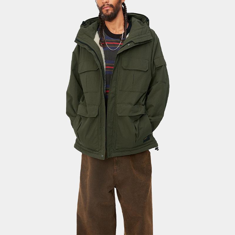Carhartt WIP FW23 Tour Series Four Flap Pocket Adjustable Hooded Field Jacket Men Jacket Green I032250-1NQ-XX