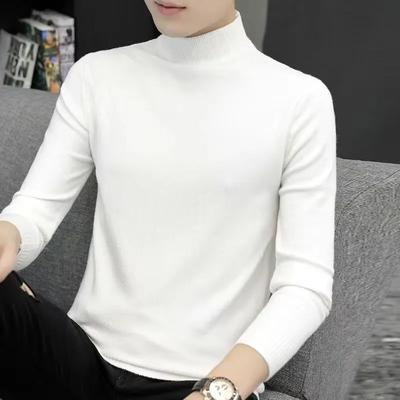 Half-turtleneck Sweater for Men In Autumn and Winter New Korean Style Trendy Warm Knitted Bottoming Shirt Tops for Men Trendy Style