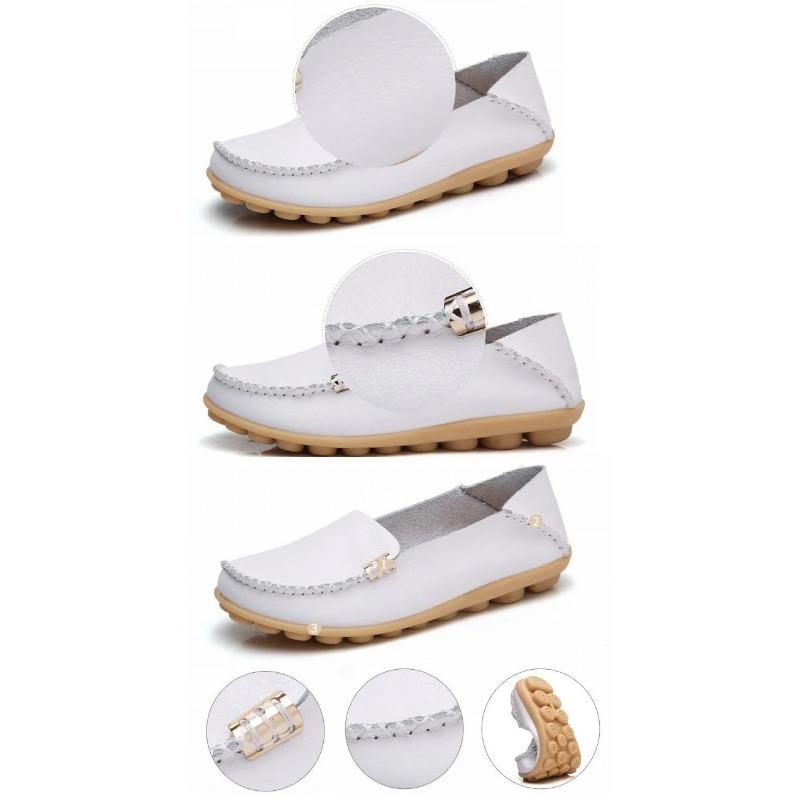 Summer  New Sewing Comfy Flat Sneakers Women Shoes for Women Leather Shoes Leisure Walking Femininas Footwear Plus Size 44