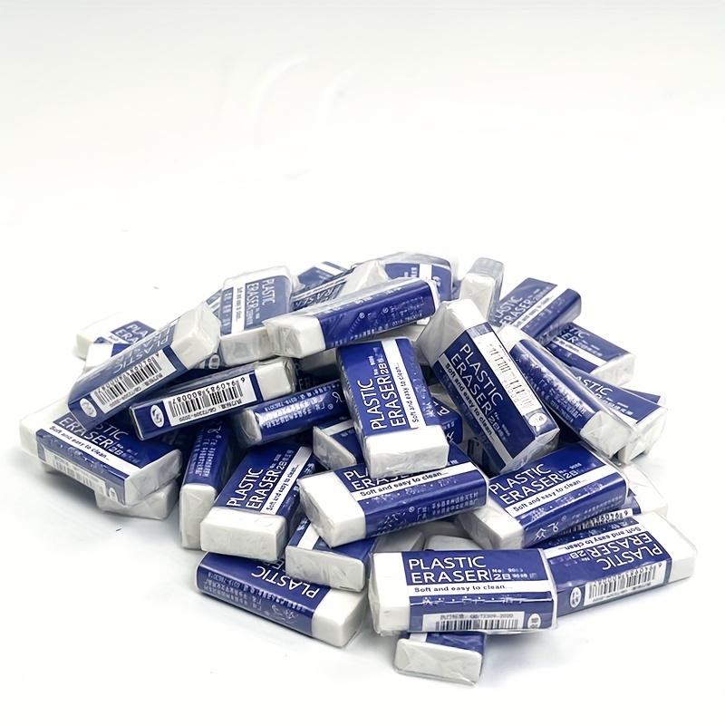 4/6/10Pcs 2B White PVC Eraser Clean and Mess Free Student Exam Office Sketch Soft Eraser