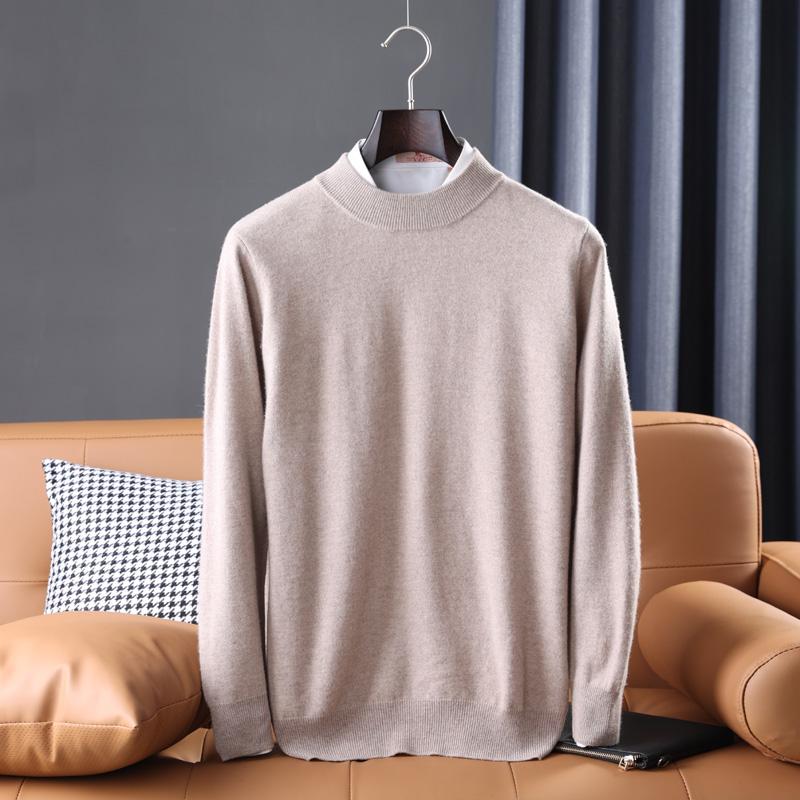 Men Sweater 100% Wool Turtleneck Knit Pullover Winter Soft Warm Wool Jumpers Man Knit Tops Long Sleeve