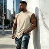 Men Sleeveless Tank Top Muscle Shirt Loose Fit Basic Solid Color Casual Summer Workout Vest for Daily Use