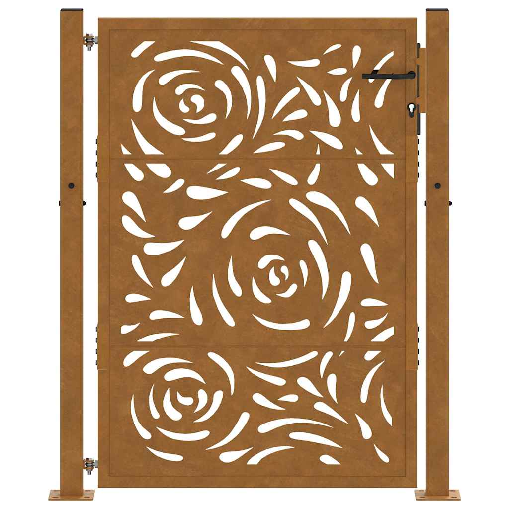 Garden Gate 100 X 125 Cm Weathering Steel Flame Design