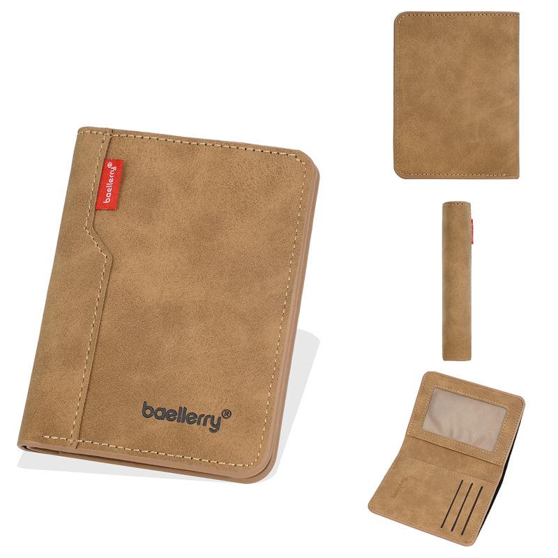 Baellerry Men Short Wallets Vintage Design Thin Bi-fold Wallet Business Card Holder Fashion Purse GZW