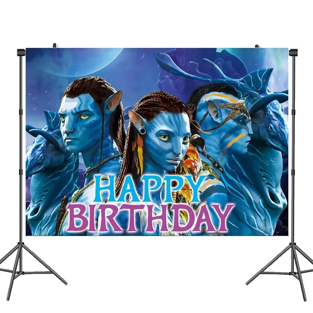 New Avatar Birthday Party Decoration Tableware Avatar 2 Balloons Set Plate Cup Gift Bags For Kids Boy Party Favors Photo Booth