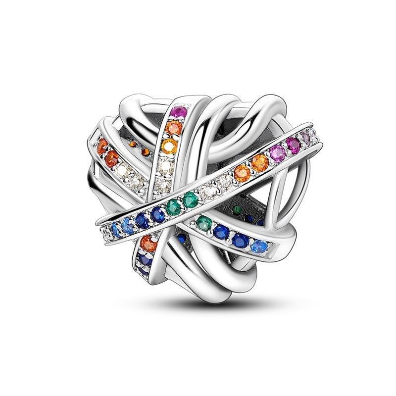 New Copper Heart Parent Child Dream Catcher Magic Cube Book Of Songs Charm Pendant Fit For Bracelet Diy Women'S Fine Jewelry