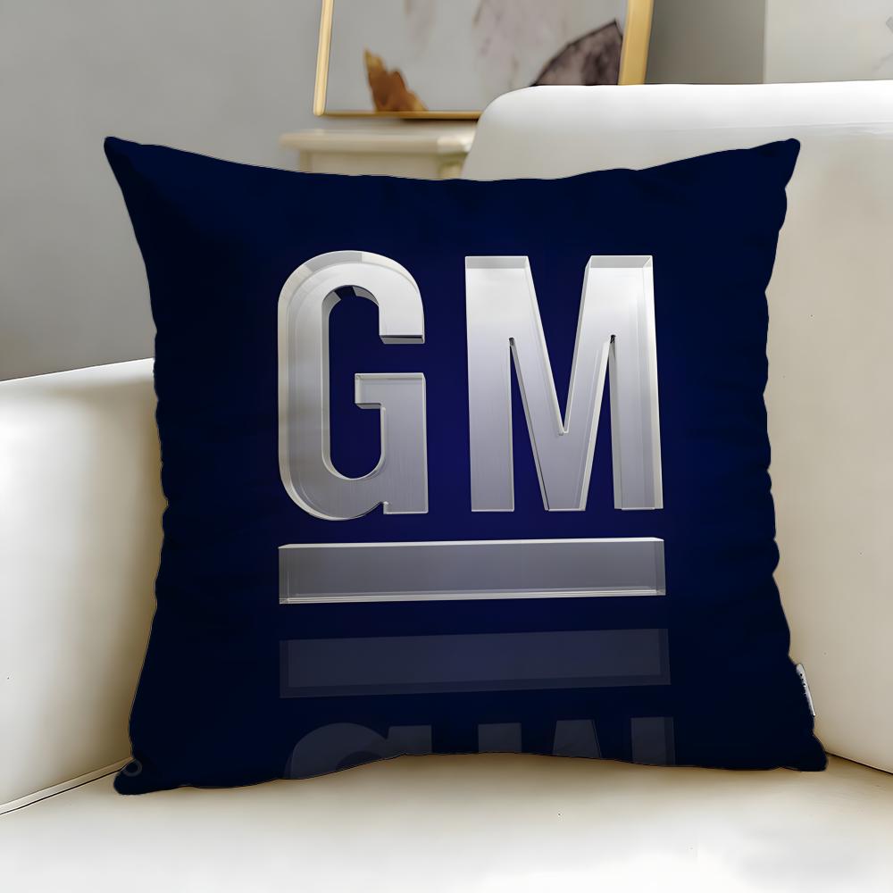 classic car brand General Motors Cushion Cover Soft & Easy-Wash Pillow Case – Versatile for Couch, Bed, Travel and Office