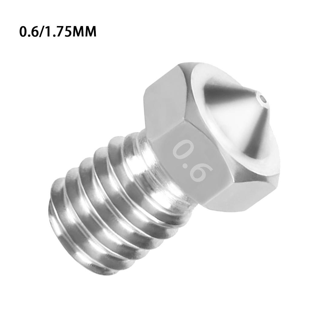 3D Printer Nozzle Stainless Extrude Head Firm Printer Thread Removable Filament Nozzle