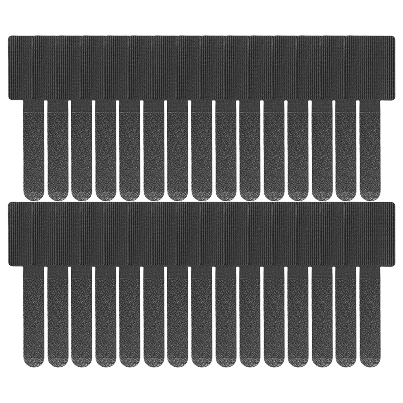 

Pack Of 30 Adjustable Nylon Cable Ties Organize Straps Self Adhesive Wire Holder for Cord Management & Desk Organization чорний