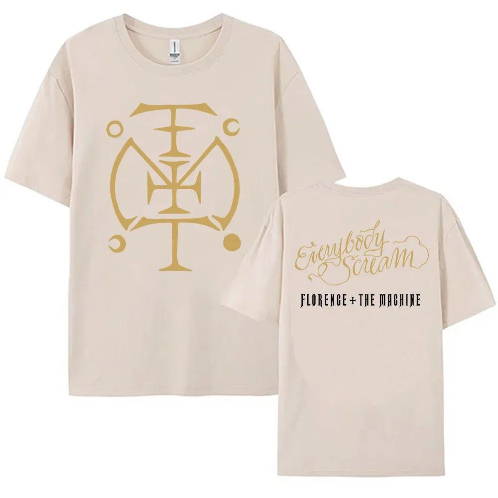 Y2k Tops Sigil T Shirt Florence The Machine Tees Cotton Short Sleeve Casual Loose Streetwear Graphic Printing Clothing Unisex