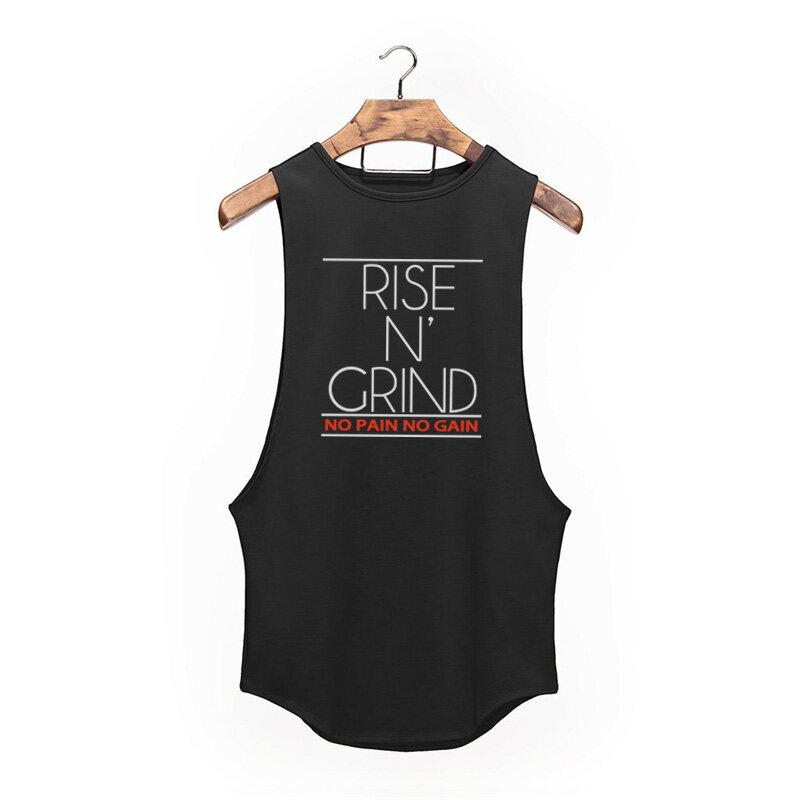 Muscleguys Letní posilovací oblečení Kulturistické tílko Pánské Fitness tílko Bez rukávů Bavlněné Svalové Sportovní vesta