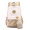 Large Capacity Student Schoolbag Campus Multi-Function Water-Repellent Backpack Women Color Block Backpack