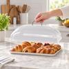 Transparent Cake Cover with Stainless Steel Handle Wipe-Spotless