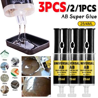 4/25 ml Żywica Epoksydowa Klej AB Wodoodporny Natychmiastowy Szybkoschnący Klej Naprawczy Mocny Super Płynny Klej Do Drewna Plastiku Metalu Klejenie Spawanie