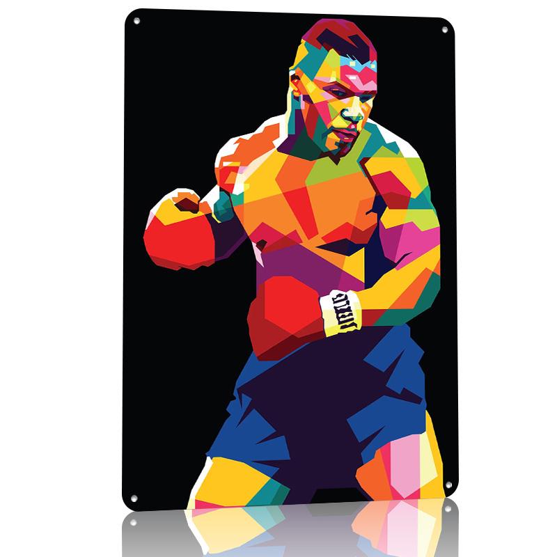 Mike Tyson Metal Poster Customized Wall Art Retro Vintage Metal Signs for Man Cave Decoration Garage Decorations Room Ornaments