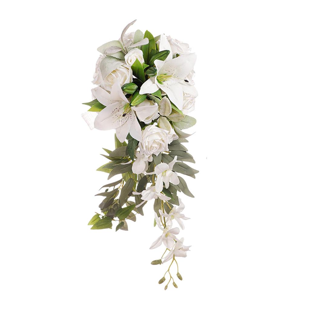Hochzeitsstrauß für die Braut, Handblumenstrauß für die Braut, Wurfstrauß, Blumenstrauß für die Hochzeit, Kunstblumen zum Jahrestag