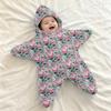 Baby Flanellen Wikkeldeken Slaapzak, - Schrikwikkel voor Buiten en Bedtijd
