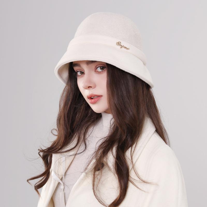 

Шерстяная шляпа в стиле Хепберн, женская французская ретро-шляпа с ароматом, для светской львицы, зимняя теплая панама