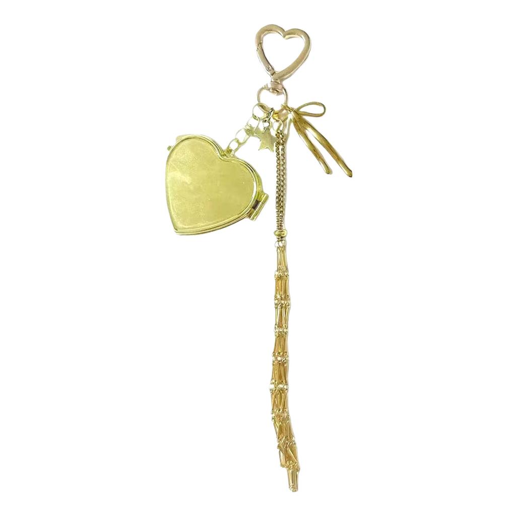 Trendy Mesh Keychain With Decorative Mirror Detailin Metal Key Holder For Backpacks Purses Belts Bag Accessories