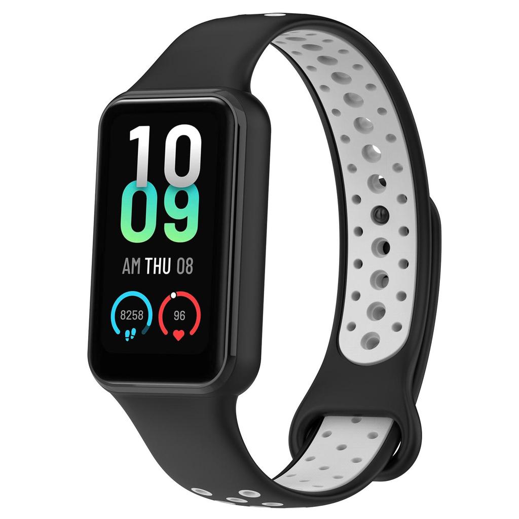 Silicone Band-Strap for Amazfit Band 7 Smartwatch Bracelet Double Color Wristband Sport Belt Waterproof