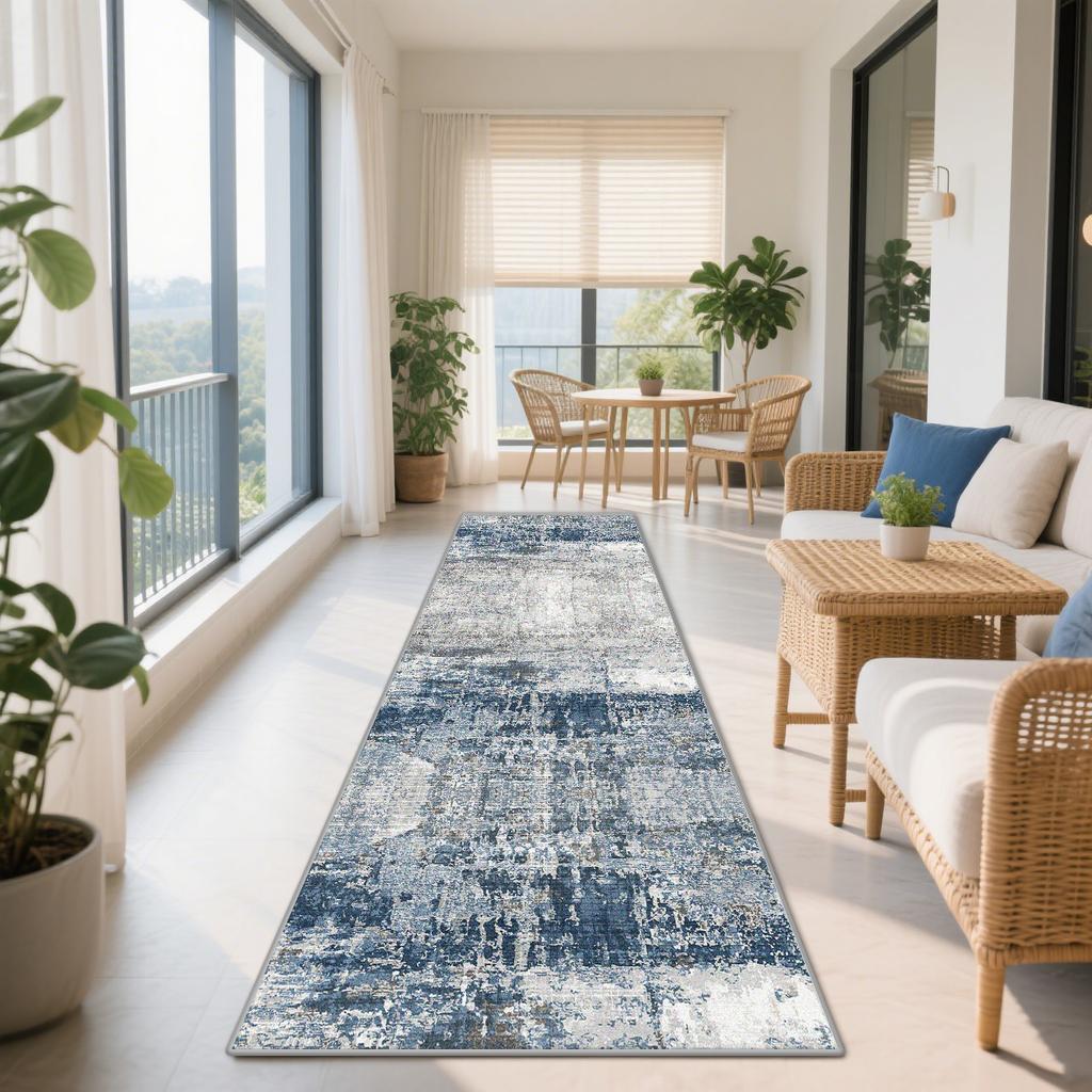 Nordic Abstract Easy Clean Balcony Aisle Carpet Decoration Home Antiskid Long Corridor Runner Rug Living Room Lint-free Foot Mat
