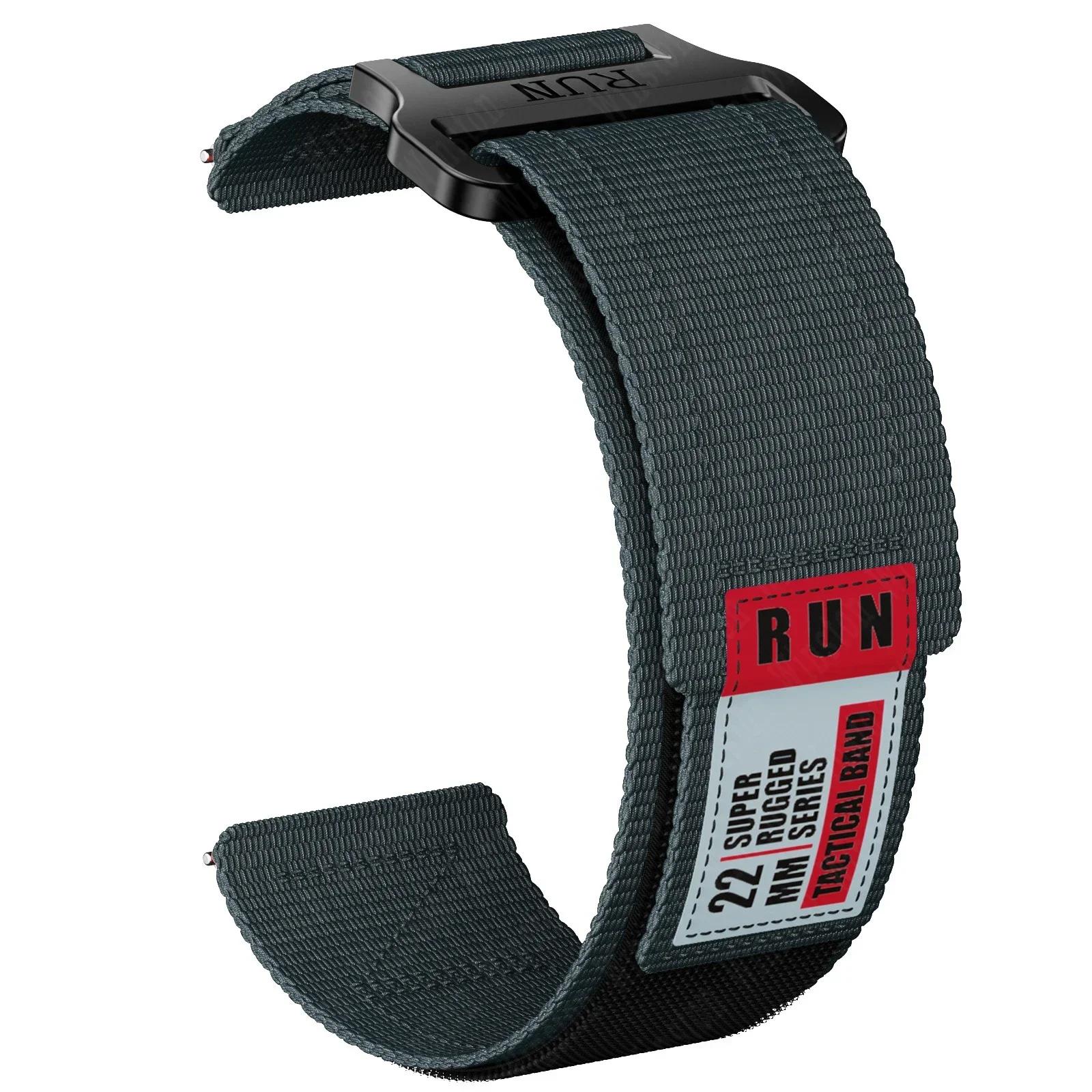 

20 22 мм Нейлоновий ремінець Garmin Easy Fit Для Forerunner 255/265/965 Браслет на зап ястя Для Active /Vivoactive 4 Браслет Venu Універсальний ремінець Forerunner 255 265 темно-синього кольору