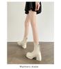 Fashion High-heeled Ankle Boots for Women 2025 New Autumn and Winter, Round-toed, Thick-heeled Versatile Fashion Boots for Outerwear