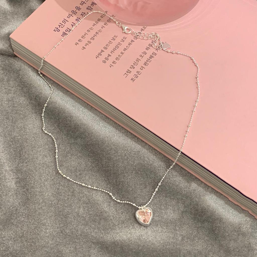 Elegant Heart Bow Pearl Necklace for Women - Non-fading, High-End, Versatile, New Style