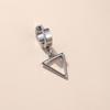Simple Stainless Steel Hip-Hop Punk Lightning Feather Pendant Earrings Cross Earrings Men and Women Titanium Steel Earrings Ambience Back To School