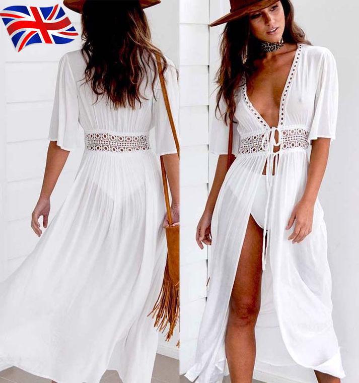 Women's Lace Patchwork Lace-up Long Shawl Cardigan for Bikini