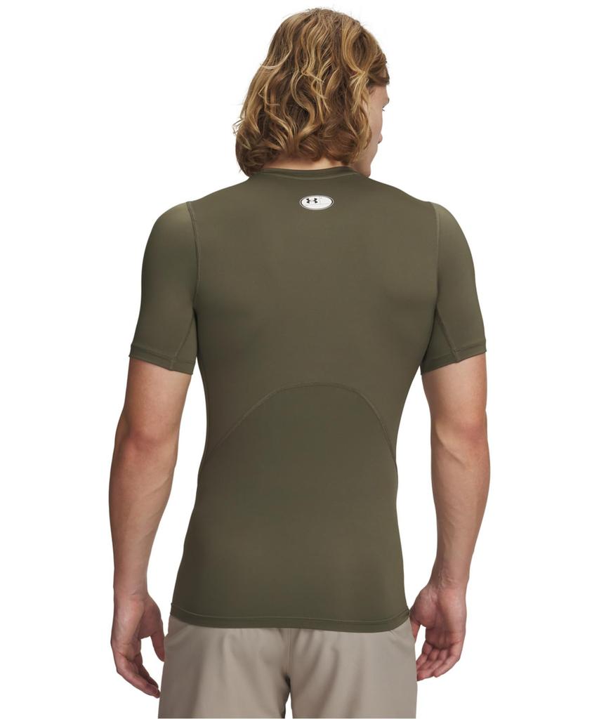 Under Armour UA HG Armour Comp SS 1361518 390 Marine OD Green White S