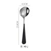 1Pc Round Stainless Steel Soup Spoon 16cm Dishwasher Safe Coffee Dessert Stirring Spoon for Home Kitchen