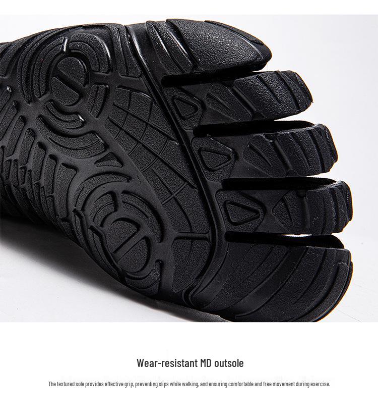 Fleece-lined Mid-top Five-finger Shoes for Women & Men - Non-slip, Wear-resistant, Ideal for Outdoor, Fitness, Yoga & Hallux Valgus.